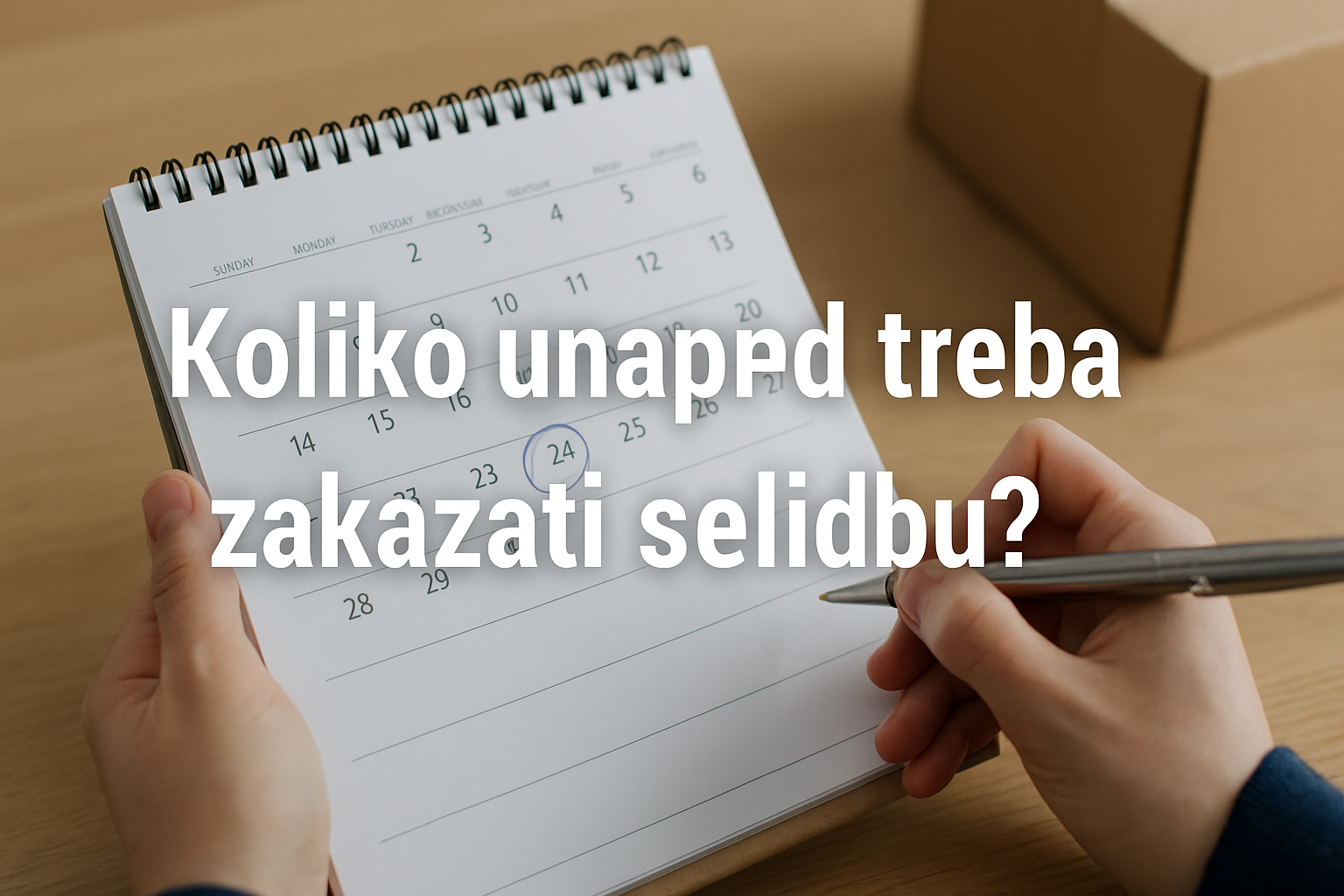 Koliko unapred treba zakazati selidbu